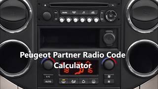 Unlock Peugeot Partner Radio Code Regeneration Process With Guide Step By Step [upl. by Stanwood]