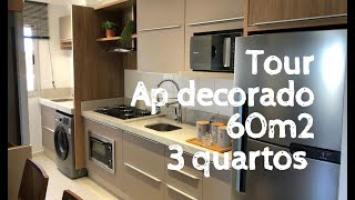 Tour  Apartamento 60m² 3 quartos Decorado [upl. by Eirak]