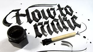 How to Make a Blackletter Calligraphy Pen DIY [upl. by Garnet77]