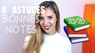 8 astuces BONNES NOTES  comment réussir ses études [upl. by Ellennaj]