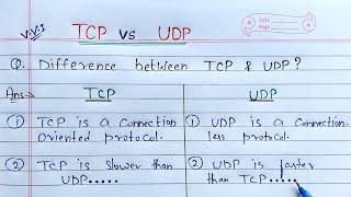 Difference between TCP and UDP  Networking [upl. by Gaillard117]