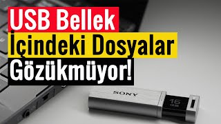 USB Bellek Dolu Ama İçindeki Dosyalar Gözükmüyor  \u00100 Çözüm [upl. by Novikoff]