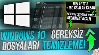 150 GB Windows Gereksiz Dosyaları Temizleme  2020 [upl. by Lacsap818]