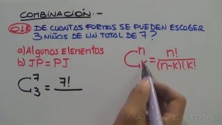 ANÁLISIS COMBINATORIO  3 COMBINACIÓN [upl. by Dippold]