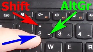 How to type Additional Symbols Lenovo B5130 laptop AltGr [upl. by Llorre846]