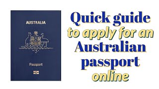 Apply for an Australian passport [upl. by Donata]