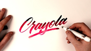 Hand Lettering Tutorial  Crayola Marker Brush Calligraphy 🖌 [upl. by Portwin]