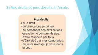 lécole Mes droits et Mes devoirs [upl. by Asatan]