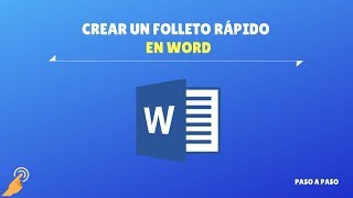 Crear un folleto rápido en Word [upl. by Gavrilla913]