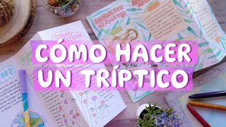 CÓMO HACER UN TRÍPTICO A MANO 💡CONSEJOS Y DECORACIÓN PARA DISEÑAR FOLLETOS CREATIVOS [upl. by Slorac685]