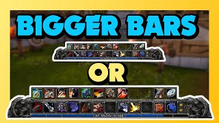 WOW how to make action bars bigger  WOW How to make your default UI bigger  No Addons Needed [upl. by Llesram]