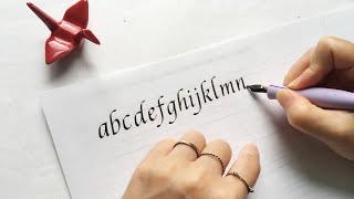 Italic Calligraphy Tutorial  Beginners Alphabet Demo [upl. by Eilegna737]