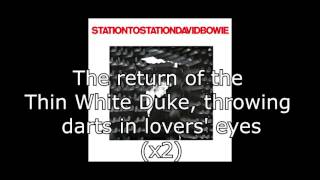 Station to Station  David Bowie  Lyrics [upl. by Eyk]