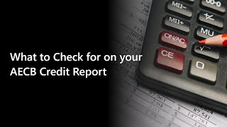 What to Check for On Your AECB Credit Report [upl. by Aceissej764]