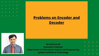 Problems on Encoder and Decoder [upl. by Bary104]