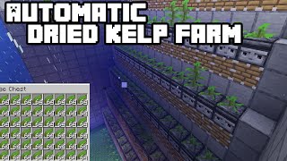 Automatic Dried Kelp Farm  Minecraft 115116 Tutorial Java Edition [upl. by Auqinaj]