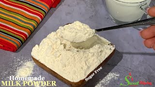 1 INGREDIENT EASY MILK POWDER RECIPE  HOW TO MAKE POWDERED MILK AT HOME [upl. by Ocnarf]