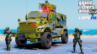 GTA 5 New SWAT Team MRAP Armored Truck Responding To Armed Robbery In LSPDFR Police Mod [upl. by Elinnet528]