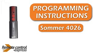 Programming my remote Sommer 4026 [upl. by Lepine]