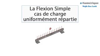 Flexion simple cas de charge uniformément répartie [upl. by Deyes]