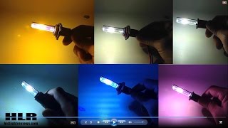 HID Color Chart 20  HID Comparison 4300k vs 6000k vs 8000k [upl. by Acinomal]