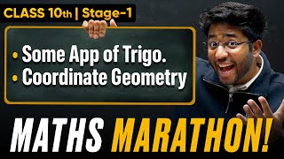 Class 10th Maths Maha Marathon  Some App of Trigonometry amp Coord Geometry 🔥  Shobhit Nirwan [upl. by Irtimd]