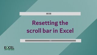 Resetting the scroll bar in Excel  Excel Off The Grid [upl. by Eladnor4]