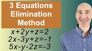 Solving Systems of 3 Equations Elimination [upl. by Haugen950]