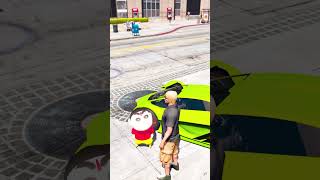 Franklin And Shinchan Supercar Upgrade Challenge In GTA 5 gta5 shorts gta5telugu shinchan [upl. by Ennairej]