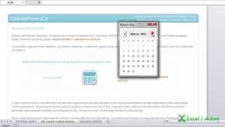Excel  wyskakujący kalendarz [upl. by Aryad]