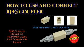 HOW TO USE AND CONNECT RJ45 COUPLER [upl. by Goerke65]