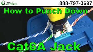 How to Punch Down a RJ45 Cat6A Keystone Jack [upl. by Hammer390]