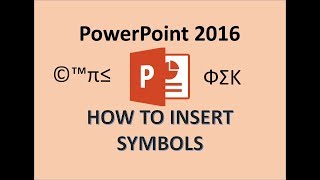 PowerPoint 2016  Insert Symbol  How to Add Design Display Find amp Format Symbols in MS  Trademark [upl. by Anitsuga]