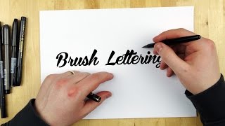 Hand Lettering Tutorial  How To Use A Brush Pen [upl. by Anayeek]