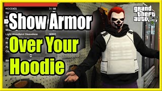 How to Equip ARMOR OVER HOODIE amp Clothes in GTA 5 Online Easy Method [upl. by Farlie]