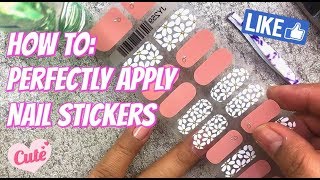 DIY How to Perfectly Apply Nail Stickers  Zai Antonio [upl. by Annekam949]