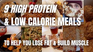 Low Calorie High Protein Meals For Weight Loss  9 Recipes [upl. by Oeramed338]