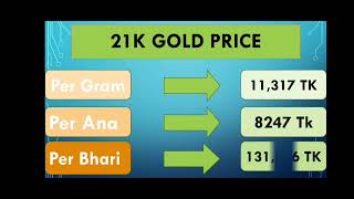 কমে গেছে কী ২২ ক্যারেট স্বর্ণের দাম  ak vori sorner goinar notun dam gold gold price today [upl. by Daenis704]