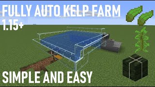 Minecraft 115 Simple and Easy Kelp Farm amp Dried Kelp Fully Auto [upl. by Colston]