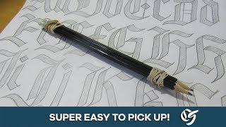 How to do Gothic Calligraphy with Pencils Part 2 Full Alphabet [upl. by Ttenaej]