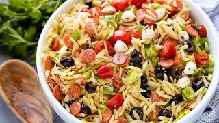 How to Make Italian Orzo Pasta Salad [upl. by Lenod903]