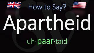 How to Pronounce Apartheid CORRECTLY Meaning amp Pronunciation [upl. by Oikim]