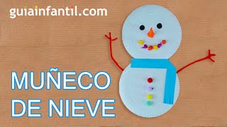 Manualidades navideñas Muñeco de nieve con platos [upl. by Nairde]