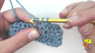 FRONT POST HALF DOUBLE CROCHET  fphdc [upl. by Zeuqcaj]