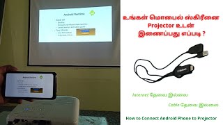 How to Connect Android Phone to LCD projector for Screen Mirroring HardwareServicePartner [upl. by Yeldahc982]