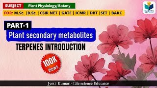 PLANTS SECONDARY METABOLITES PART1  CSIR NET PLANT BIOLOGY [upl. by Aihsirt]