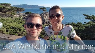 USA Westküste in 5 Minuten  Reiseführer  Der beste Roadtrip [upl. by Llenod]