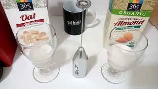 Oat Milk vs Almond Milk part 2 Frothing Test [upl. by Ylagam682]