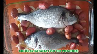 Portuguese Fish Recipe  Peixe assado no forno  Fish in the Oven [upl. by Zabrina]