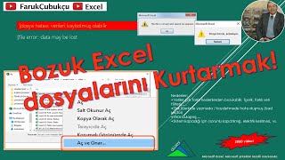 Excel Bozuk Dosyaların Kurtarılması [upl. by York]